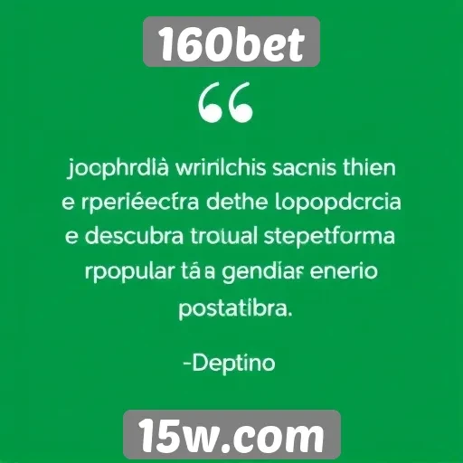 Opinião dos jogadores sobre a experiência no 160bet